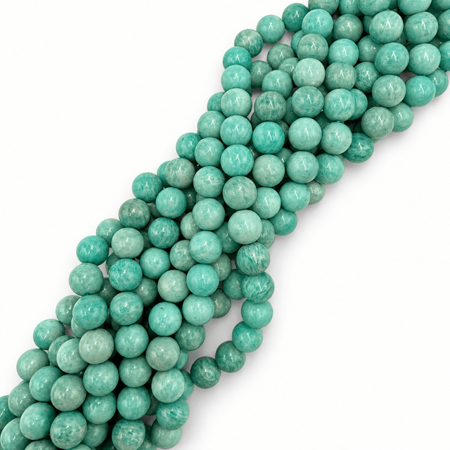 Amazonit Perler – Grøn, Grade A (10mm) - Uniq Perler - 125530