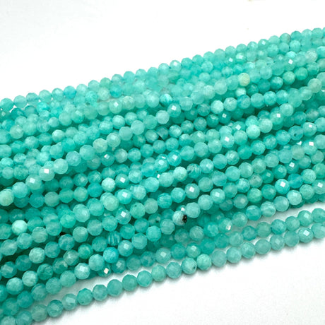 Amazonit Perler – Transparent Rund (4 mm) - Uniq Perler - 863456
