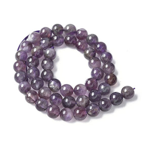 Amethyst – Tiefes Lila, Rund (8mm) - Uniq Perler - 114480