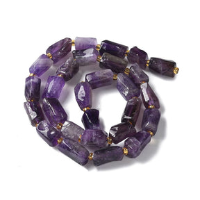 Amethyst Beads - Oblong (10x6.5mm) - Uniq Perler - 623582