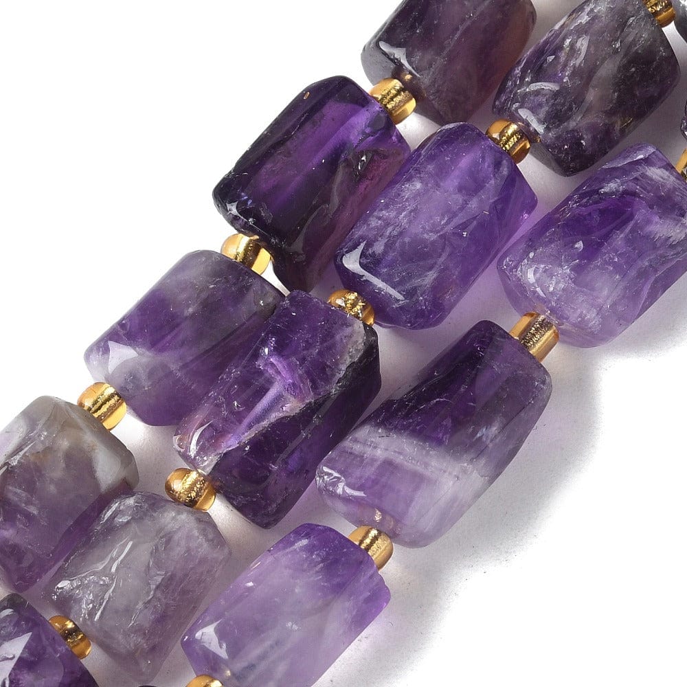 Ametyst Perler - Aflange (10x6,5mm) - Uniq Perler - 623582