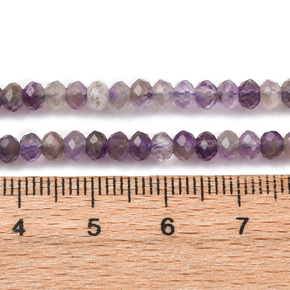 Ametyst Perler – Fasetterte Rondeller (4mm) - Uniq Perler - 116973