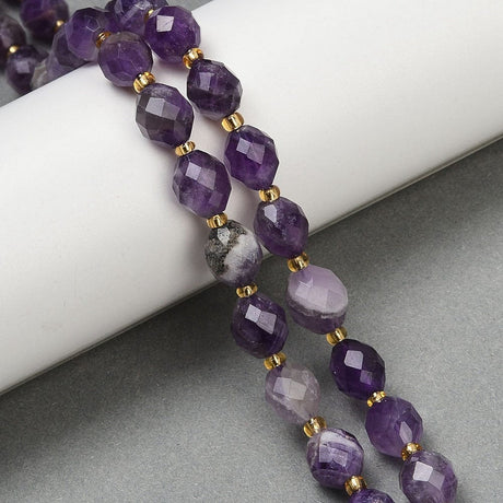 Ametyst Perler – Facetteret Oval (10x8mm) - Uniq Perler - 114684