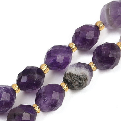 Ametyst Perler – Facetteret Oval (10x8mm) - Uniq Perler - 114684