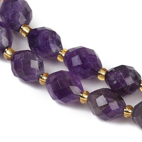 Ametyst Perler – Facetteret Oval (10x8mm) - Uniq Perler - 114684