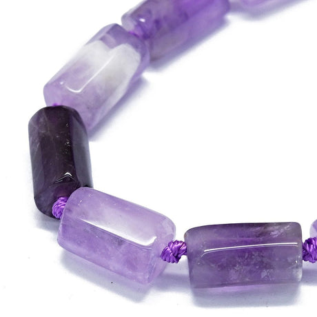 Ametyst Perler – Lilla, Tøndeform (14x8mm) - Uniq Perler - 0001489049