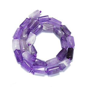 Amethystperlen – Lila, Fassförmig (14x8mm) - Uniq Perler - 0001489049