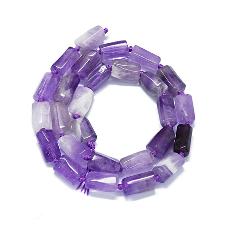 Ametyst Perler – Lilla, Tøndeform (14x8mm) - Uniq Perler - 0001489049