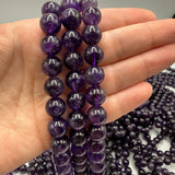 Ametyst Perler – Rund (10mm) - Uniq Perler - 118044