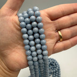 Angelite Perler – Rund (8mm) - Uniq Perler - 668722