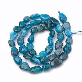 Apatit – Blau, Nuggets (5–15 mm) - Uniq Perler - 106503