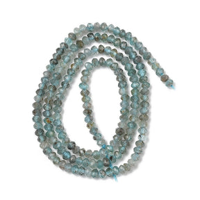 Apatite Faceted Rondelle Beads – Natural Stone (3mm) - Uniq Perler - 