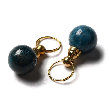 Apatit Vedhæng – Parfume Flaske Med Forgyldt Top (31–36mm) - Uniq Perler - 0001489801