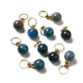 Apatite Pendant – Perfume Bottle With Gold-plated Top (31–36mm) - Uniq Perler - 0001489801