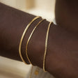 Bracelet Set in Water-resistant Gold-plated Steel – 16+5 cm (3 pcs) - Uniq Perler - 
