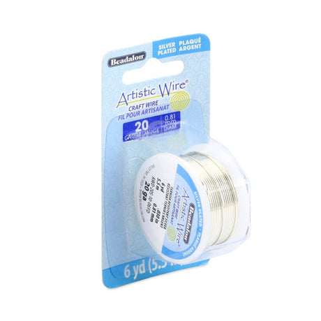 Artistic Wire – Sølvbelagt Kobber Wire Tarnish Resistant (0,81mm) 5,5m - Uniq Perler - 124382