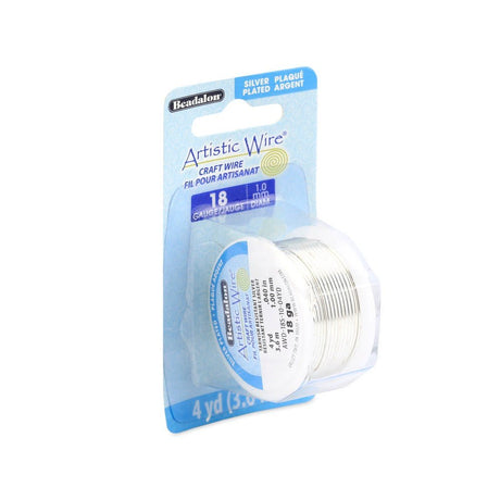 Artistic Wire – Sølvbelagt Kobber Wire Tarnish Resistant (1,0mm) 3,6m - Uniq Perler - 124380