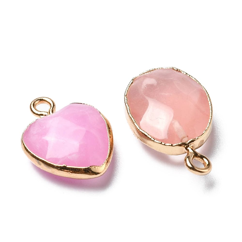 Assorteret Resin Vedhæng, Farve Mix, 10 - 22mm - Uniq Perler - 112835