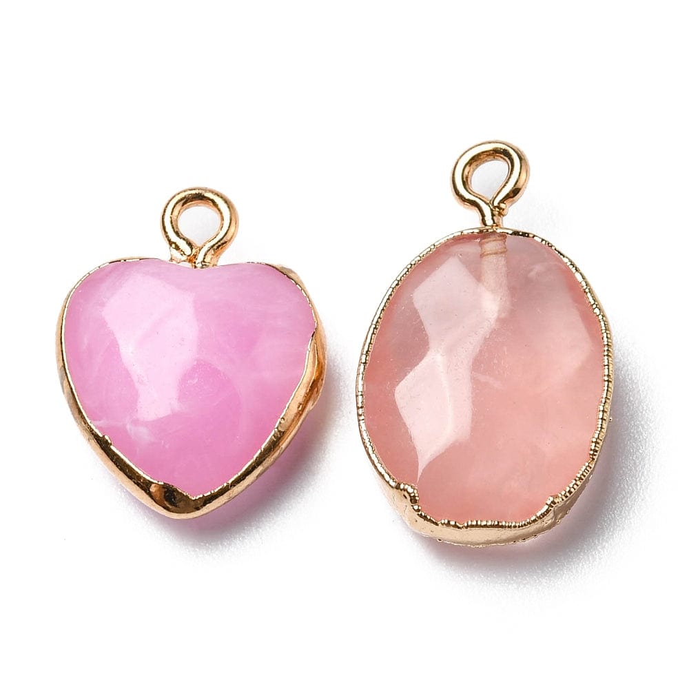 Assorteret Resin Vedhæng, Farve Mix, 10 - 22mm - Uniq Perler - 112835