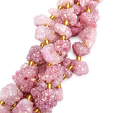 Auktion Å…Druzy Agat Perler – Nuggets, Rosa (10 - 16x12,5 - 15mm) - Uniq Perler - 117512