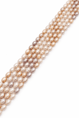 Auktion AA....Ferskvandsperler – Rice, Flerfarvet, Grade AA (8,5x6,3mm) - Uniq Perler - 113671