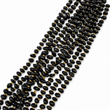 Auktion AC.....Obsidian Rondel Perler på Streng – Natursten (6x12mm) - Uniq Perler - 117121