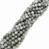 Auktion AF....Burmese Jade Perler – Grå/Grøn, Rund (8mm) - Uniq Perler - 1108464608