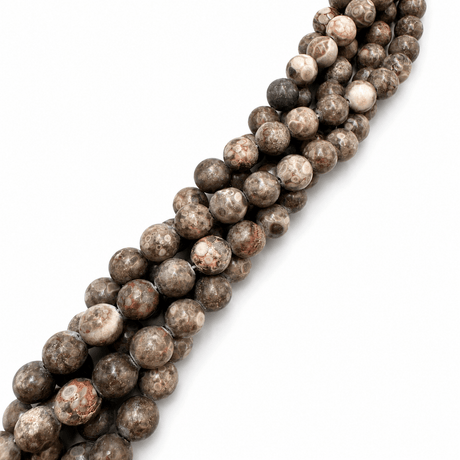 Auktion A......Maifan Sten – Brun, Runde (10mm) - Uniq Perler - 2078