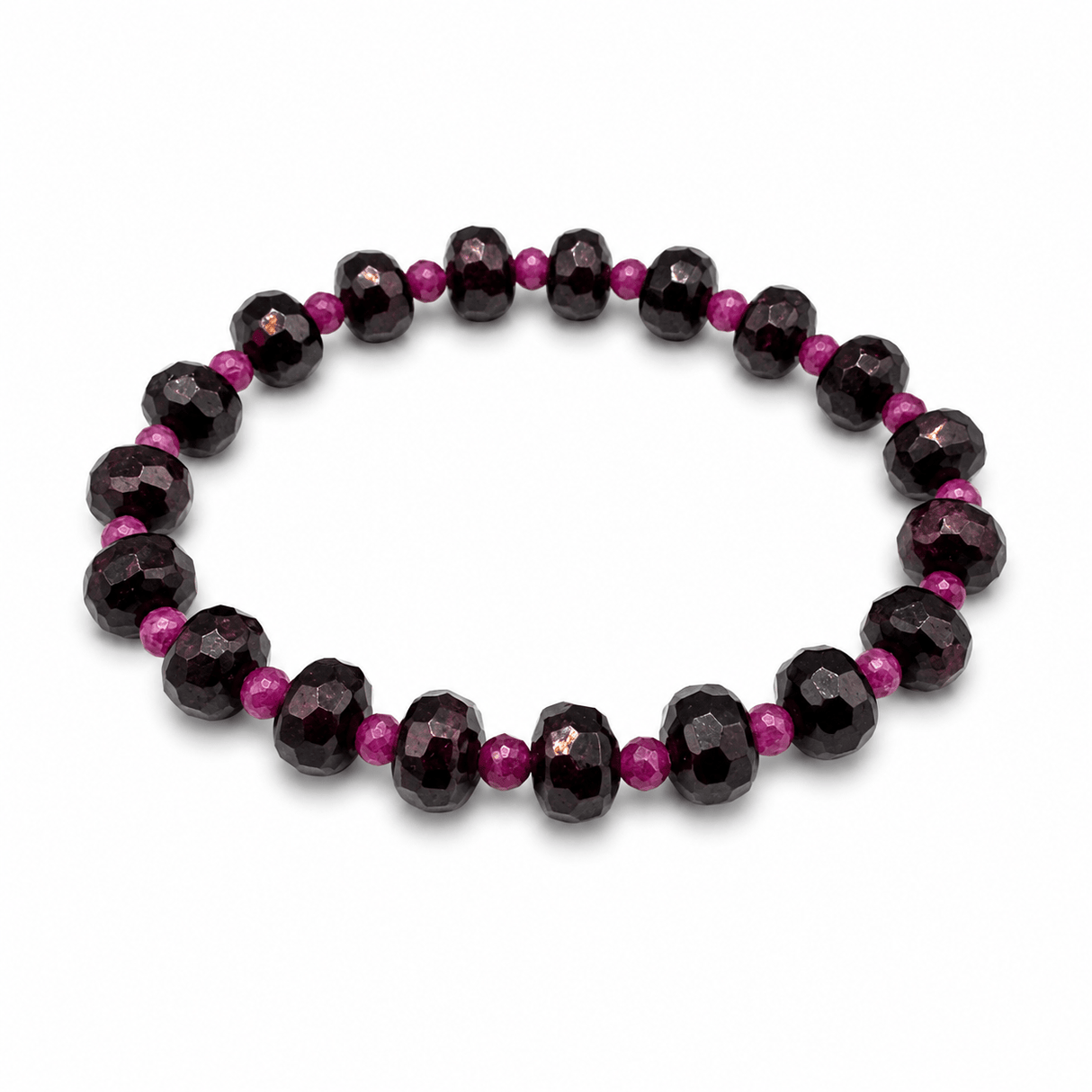 Auktion B.....Granat Perler – Facetterede Rondeller (7~8.5mm) - Uniq Perler - 116835