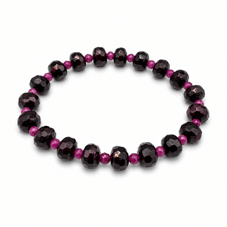 Auktion B.....Granat Perler – Facetterede Rondeller (7~8.5mm) - Uniq Perler - 116835