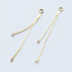 Auction B....Chain Pendant With Eye – 18K Long-Lasting Gold Plated (41.5mm) 2 pcs - Uniq Perler - 115920