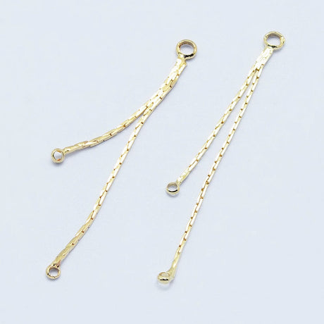 Auktion B....Kæde Vedhæng Med Øjne – 18K Langtidsholdbar Forgyldt (41,5mm) 2 stk - Uniq Perler - 115920