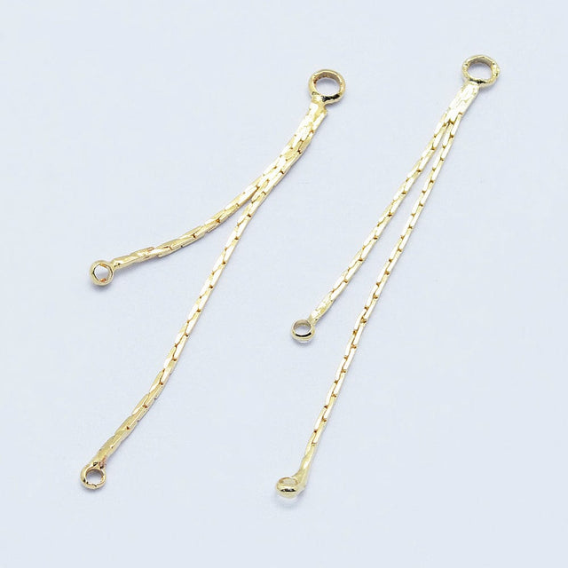 Auktion B....Kæde Vedhæng Med Øjne – 18K Langtidsholdbar Forgyldt (41,5mm) 2 stk - Uniq Perler - 115920