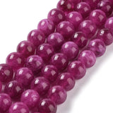 Auktion C......Malaysia Jade Perler - Pink/Lilla, Rund (10mm) - Uniq Perler - 115916