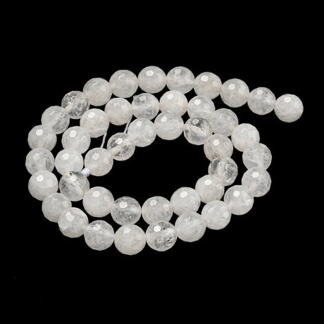 Auktion D......Bjergkrystal Perler – Facetterede, Runde (8mm) - Uniq Perler - 121708