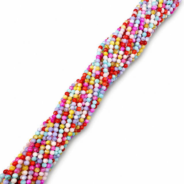 Auktion D.....Shell Perler – Farve Mix, Runde (3mm) - Uniq Perler - 122010