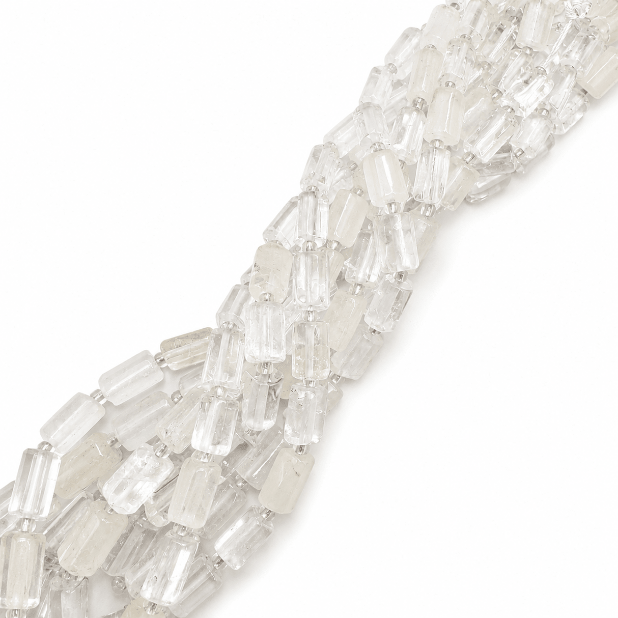 Auktion F.....Bjergkrystal – Klar, Facetterede Perler (9–11mm) - Uniq Perler - 112428