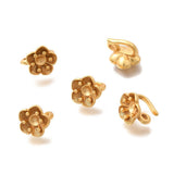 Auktion G…Blomster Bails – 24K Langtidsholdbar Forgyldt Messing (9,5x8x7mm) 2 stk. - Uniq Perler - 121947