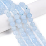 Auktion G......White Jade – Lys Blå, Runde, Frostet (10mm) - Uniq Perler - 115911