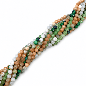 Auktion I......Natursten Mix – Facetteret (4mm) - Uniq Perler - 112019