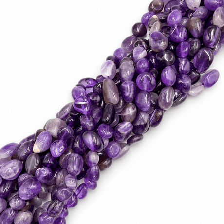 Auktion J.......Ametyst Nuggets – Lilla (4-10mm) - Uniq Perler - 354523