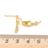 Auktion J......Bønneformet Ørestikkere Med Langtidsholdbar Forgyldt Messing (19mm) - Uniq Perler - 115961