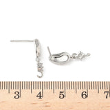 Auktion K.......Bønneformet Ørestikkere Med Langtidsholdbar Platinbelagt Messing (19mm) - Uniq Perler - 115962