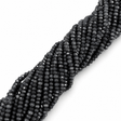 Auktion L......Malaysia Jade Perler - Grå/Sort, Facetteret, Rondel (4x2-3mm) - Uniq Perler - 0001489583