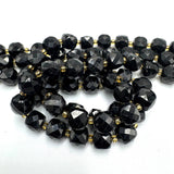 Auktion L......Sort Turmalin – Kubeformet Natursten (8 mm) - Uniq Perler - 889123