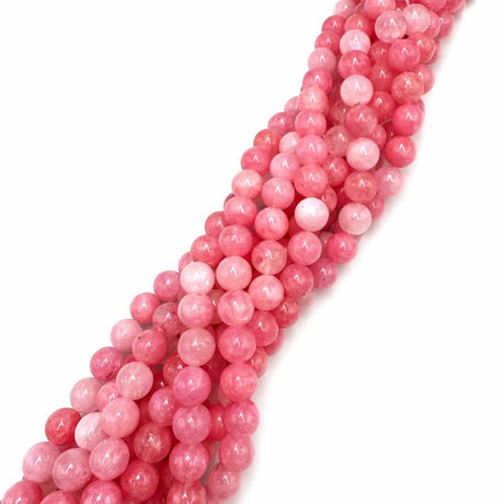 Auktion M…Jade Rund – Rosa (8.5mm) - Uniq Perler - 117608