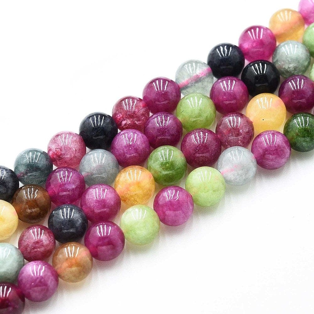 Auktion M......Kvartsperler – Runde, Farvet Mix (6 - 6,5mm) - Uniq Perler - 115876