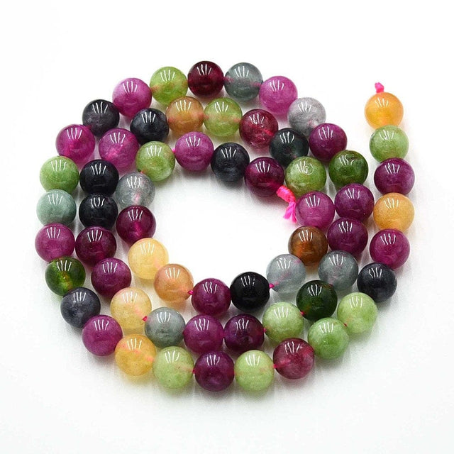 Auktion M......Kvartsperler – Runde, Farvet Mix (6 - 6,5mm) - Uniq Perler - 115876