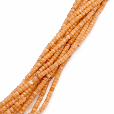 Auktion N......Shell Perler, Orange, Rondel, (3x2mm) - Uniq Perler - 113302