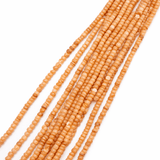 Auktion N......Shell Perler, Orange, Rondel, (3x2mm) - Uniq Perler - 113302